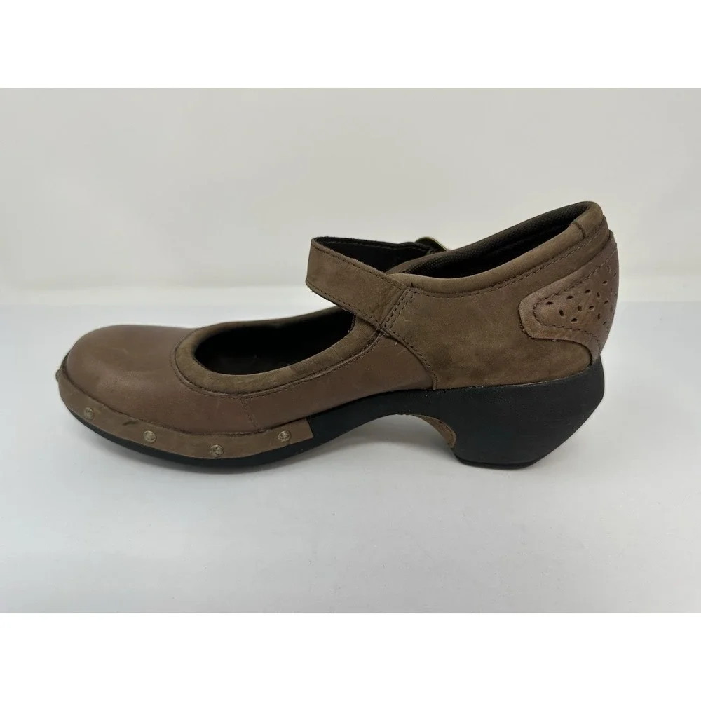 Merrell Luxe MJ Mary Jane Shoes J56098 Coffee Brown Leather Studded Women Size 8